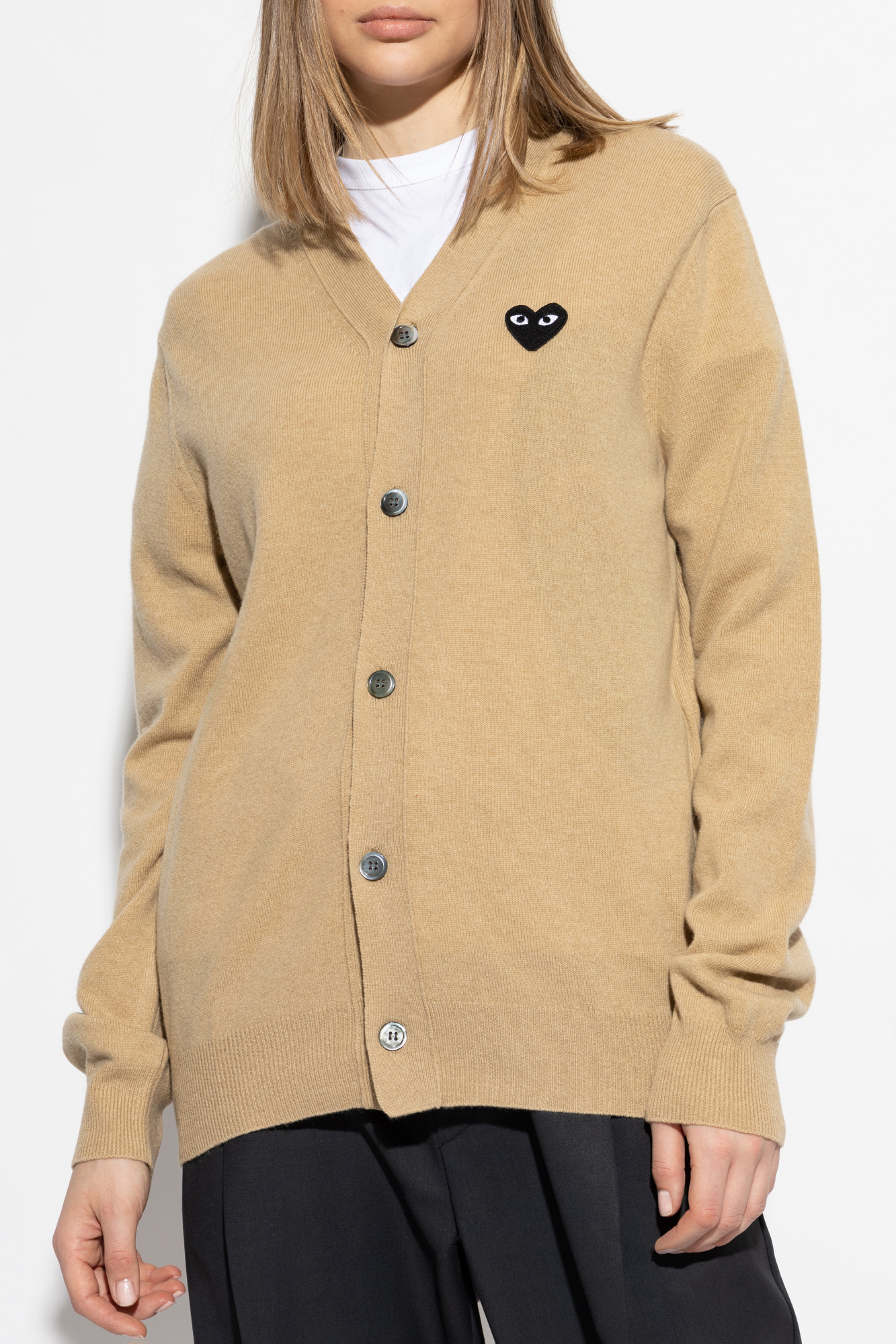 Comme des Garçons Play Cardigan with logo patch | Men's | Vitkac